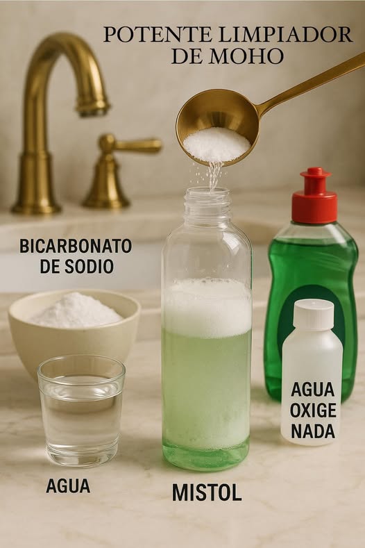 Preparación de limpiador casero para moho