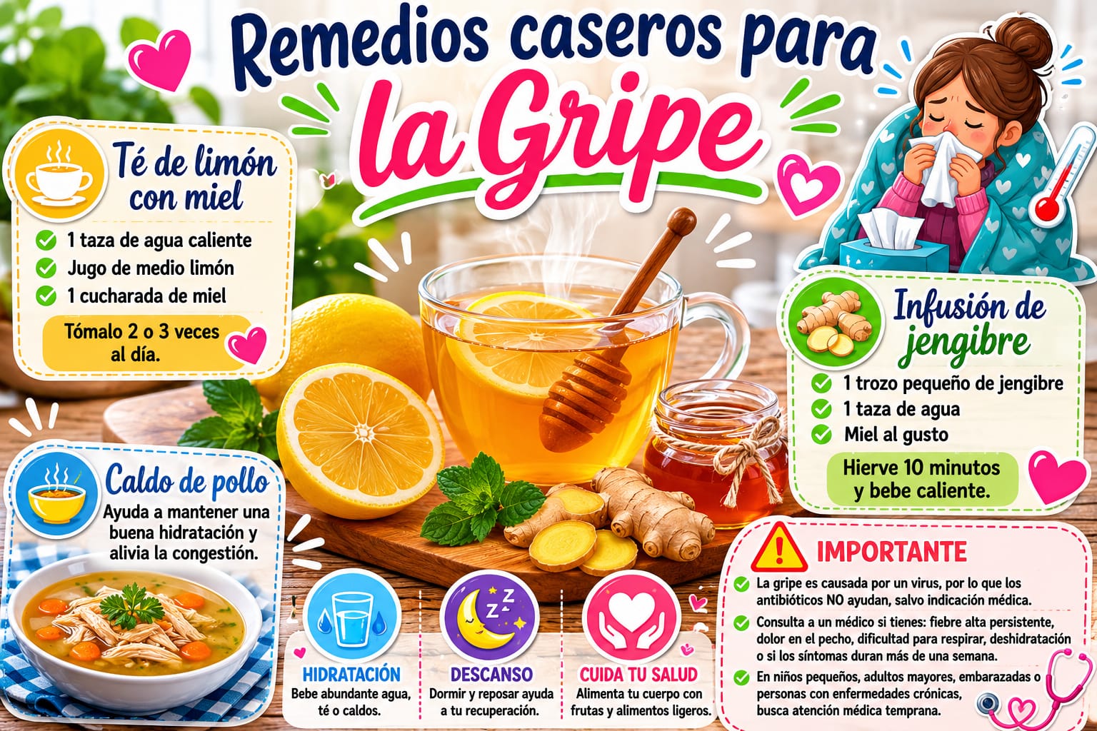 Remedios caseros para la gripe