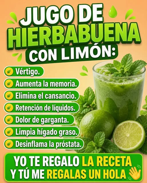 Beneficios del jugo de hierbabuena con limón