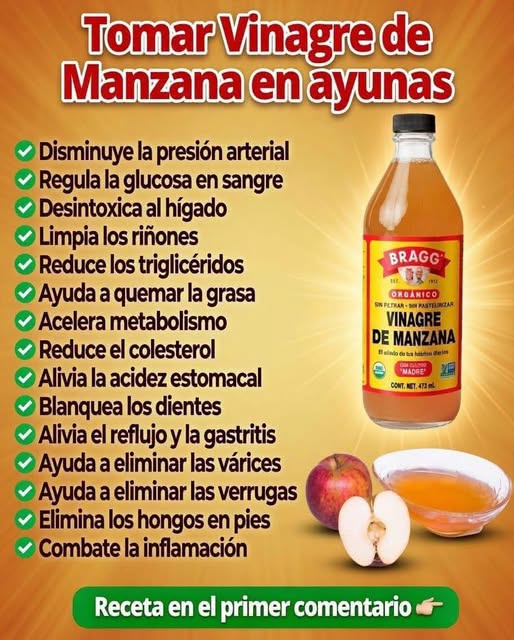Vinagre de manzana en ayunas