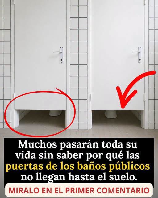 Puertas de los baños públicos: la razón por la que no llegan hasta el piso